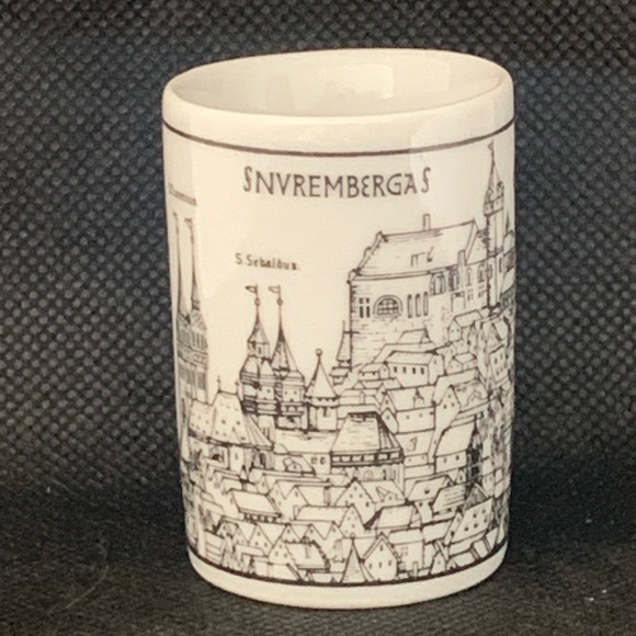 Vintage Altenkunstadt Germany Porcelain City Shotglass Shot Glass Nurmberg - Picture 1 of 7